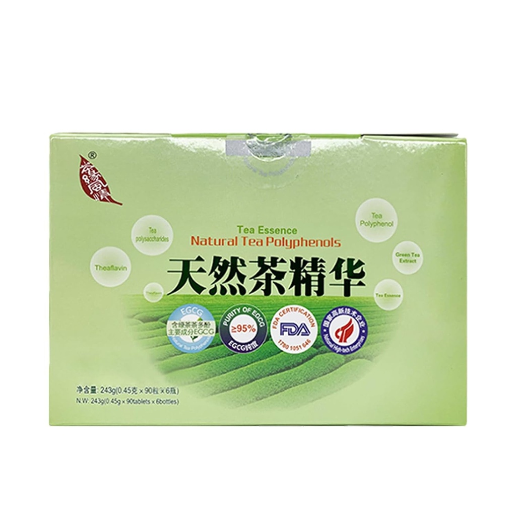 녹차 추출물, 신차 Era의 자연적인 차 폴리페놀 정제, 차 Esssence, 90tablets/bottle, 6bottles/box