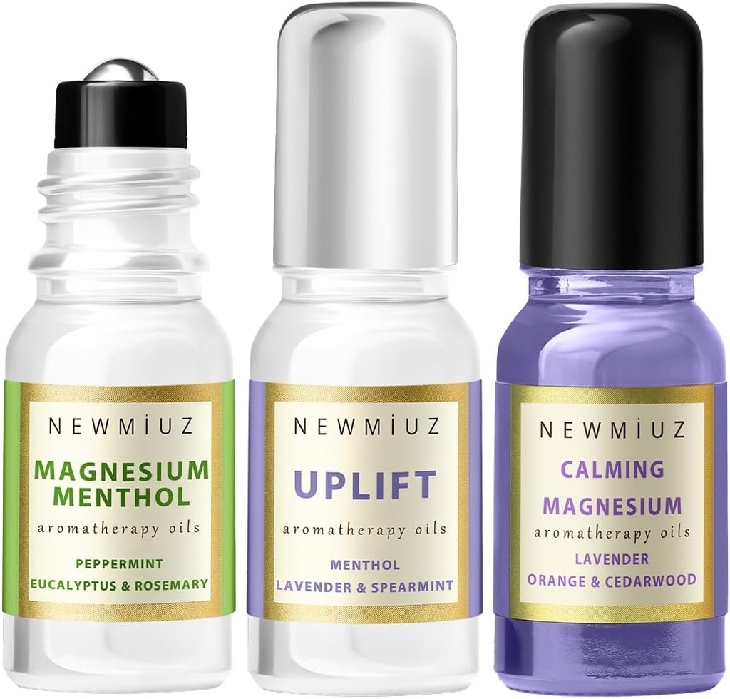Magnesium Lavender Roll On Pack of 3 - 생일 크리스마스 또는 Stocking Stuffers을위한 완벽한 셀프 케어 선물