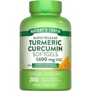 Nature's Truth Turmeric Curcumin Complex Supplement | 블랙퍼추출물, 생강 및 아스트라갈루스 | 200 Rapid Release Softgels | Non-GMO 및 글루텐 프리