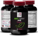 안티 그레이 헤어 알약 - ANTI GRAY HAIR COMPLEX - 색상 활력, 회색 헤어 케어, 신선한 톤, 비 향기 색상, 안티 그레이 헤어 보충, 헤어 그늘 제어, 청소년보기 1 병 60 캡슐