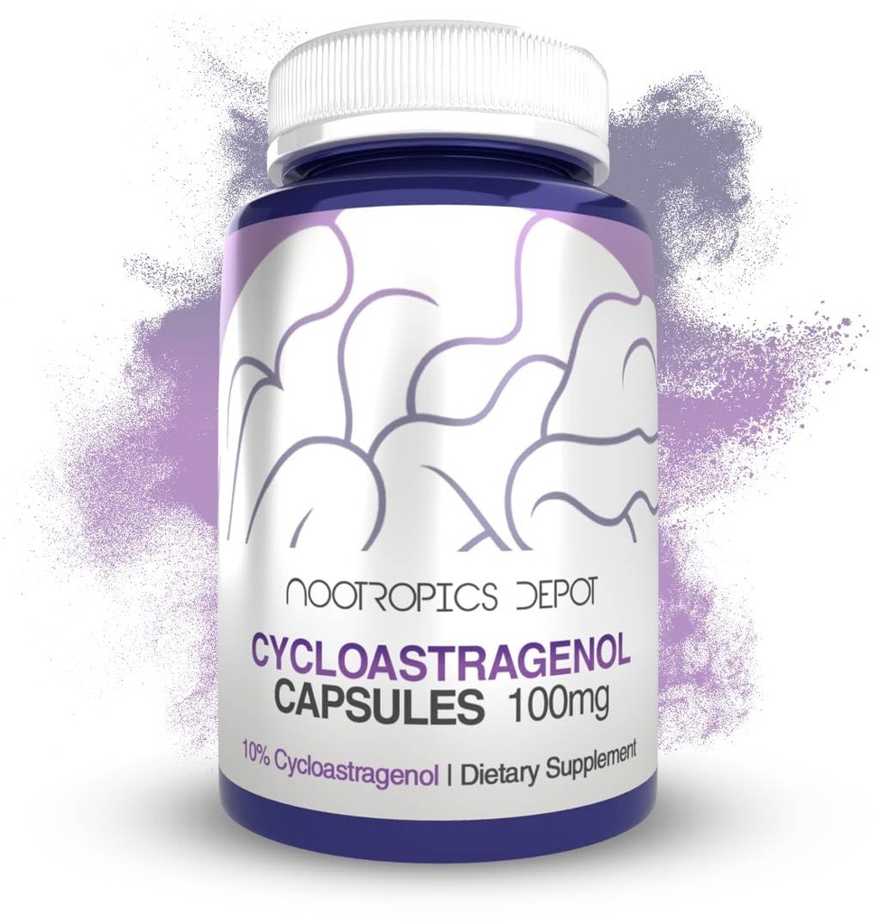 Nootropics Depot Cycloastragenol 10 % 캡슐 | 100mg | 30 개 | Astragalus membranaceus | 세포 건강, 면역 지원, 길이 텔로머