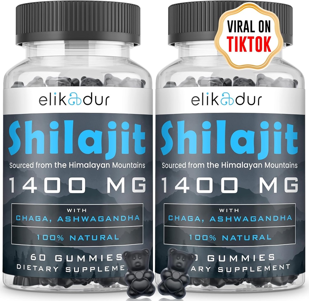 84,000 MG 유기 Shilajit Gummies 85 + 추적 무기물, Fulvic 산, Men & Women, Energy & Immune 지원, 높은 Potency 금 급료, 설탕 자유로운, 채식주의자, 100% 자연적인 120 Gummies를 위한 Shilajit