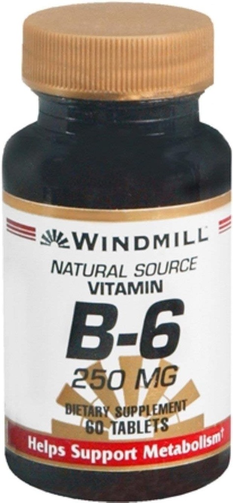 풍차 비타민 B-6 250 mg 정제 60 정제 (포장 3)