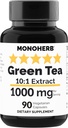 MONOHERB 녹차 추출물 1000 mg - 90 채식 캡슐