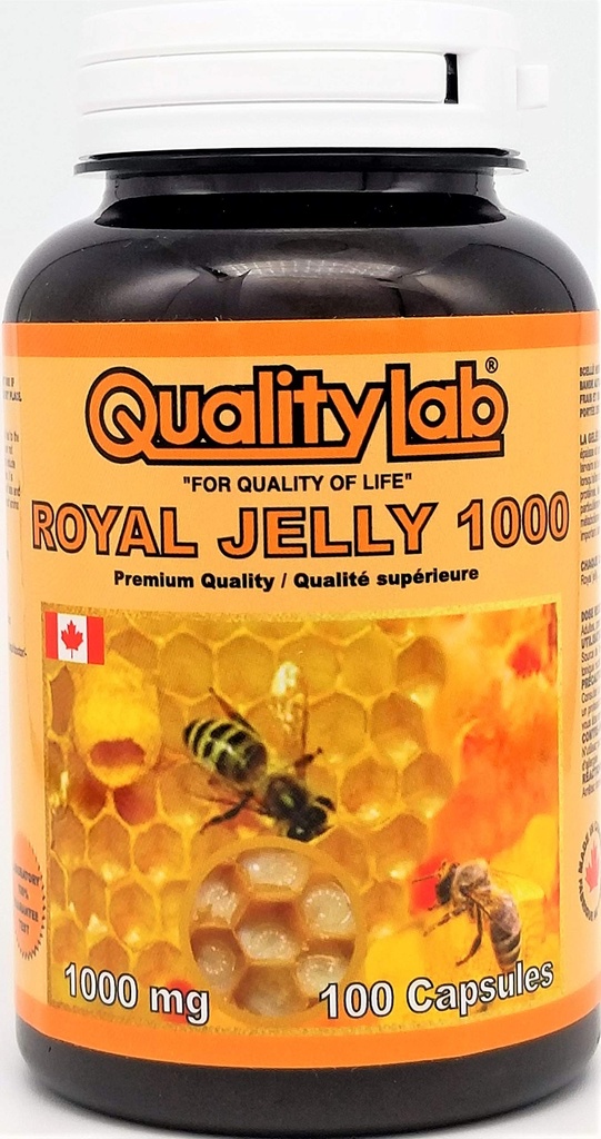 로얄 젤리 1000 mg 100 softgel 캡슐 (캐나다에서 만드는)