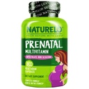 NATURELO Prenatal Multivitamin with Gentle Chelated Iron, 메틸 Folate, 식물 칼슘 & Choline - 채식주의, 채식주의 - 비 GMO - 글루텐 무료 - 180 캡슐 - 2 개월 공급