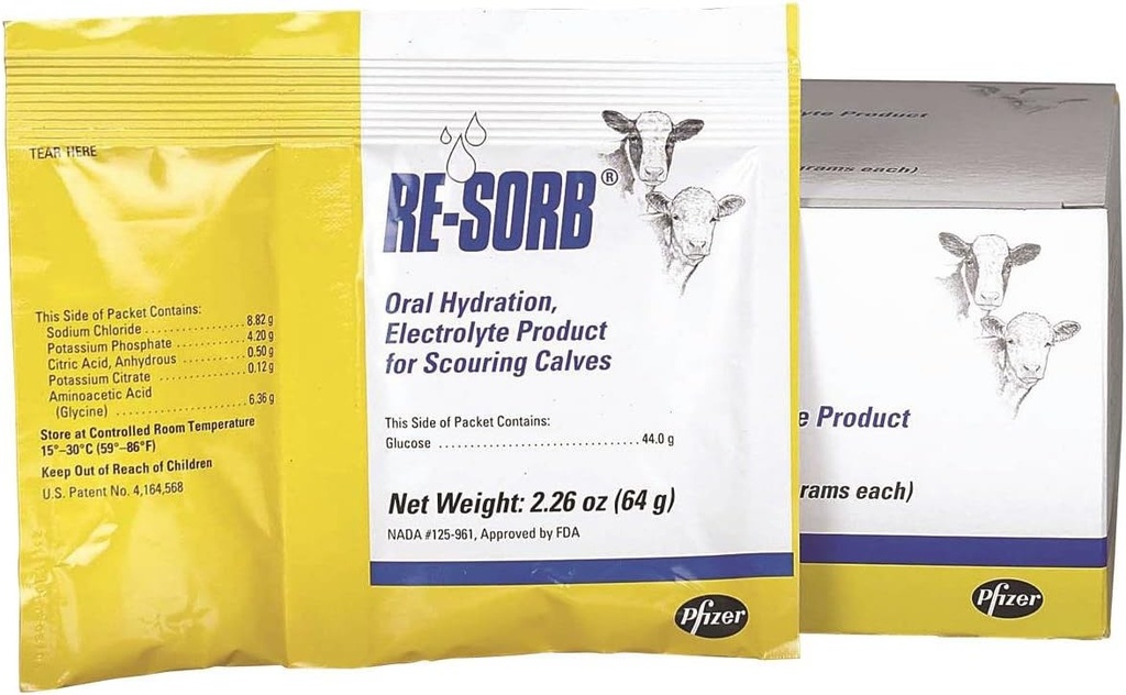 PFIZER ANIMAL HEALTH 8142 Resorb 전해질 소포, 64g
