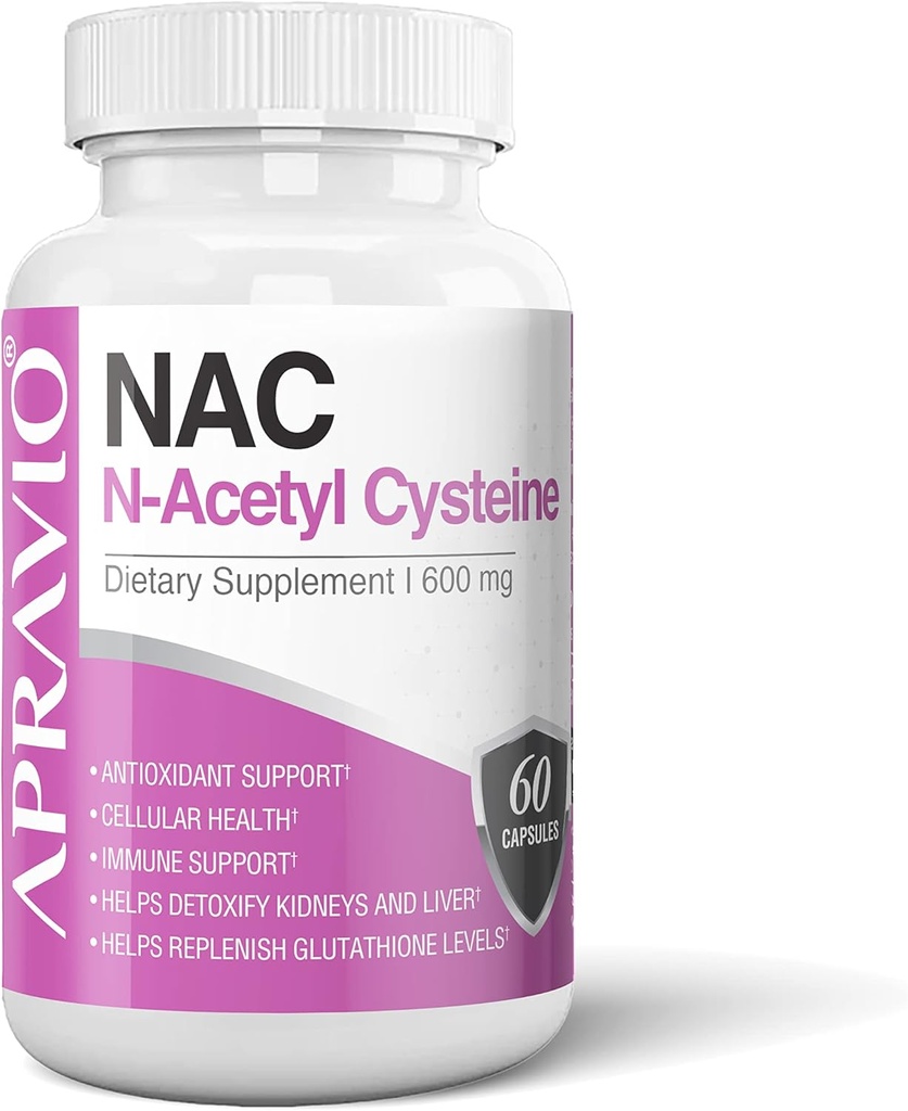 NAC 보충교재 (N 아세틸 Cysteine) 600 mg의 산화 방지제 지원, Immune 지원, Kidney & 간 건강, 60의 캡슐