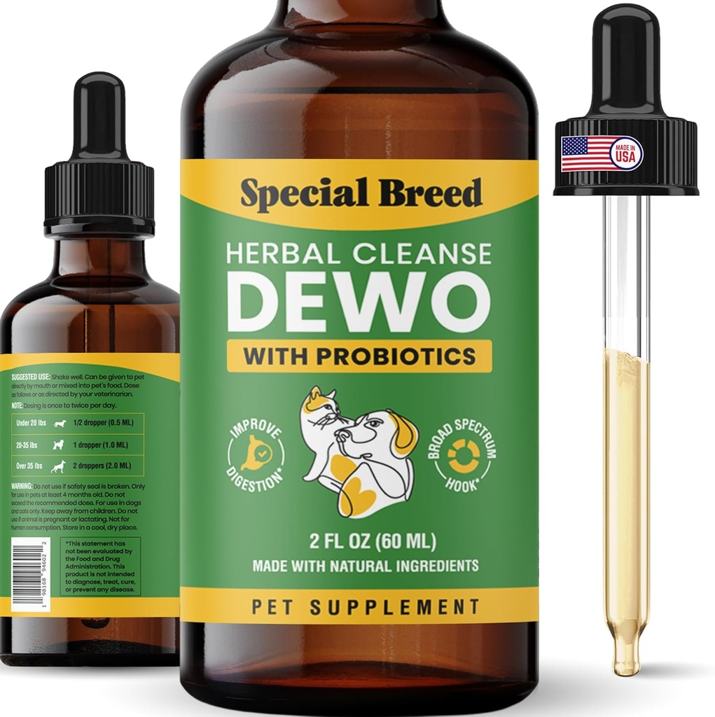 Cats and Dogs Natural Broad Spectrum, Probiotics, Homeopathic Support and Breeds, 미국, 2oz에서 만든