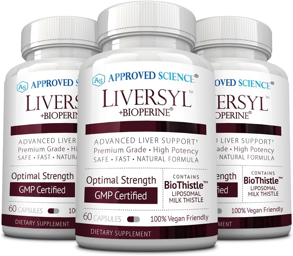 공인 과학 Liversyl - 최적의 라이브 기능 지원 - Cleanse 및 Detox - 빠르고 효과적인 - 우유 이틀, Artichoke 추출물 및 Bioperine - Vegan - 180 카운트 - 3 개월 공급 - 미국에서 만든