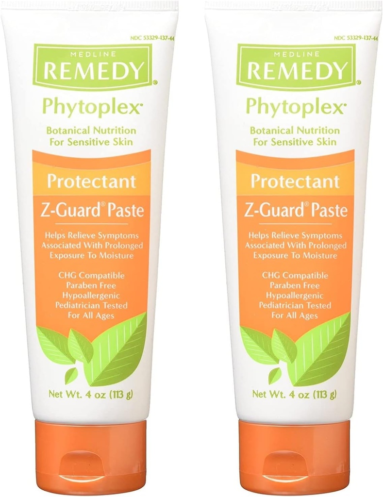 Medline Remedy Phytoplex Z-Guard 피부 보호용 페이스트, 4 Ounce (팩 2)
