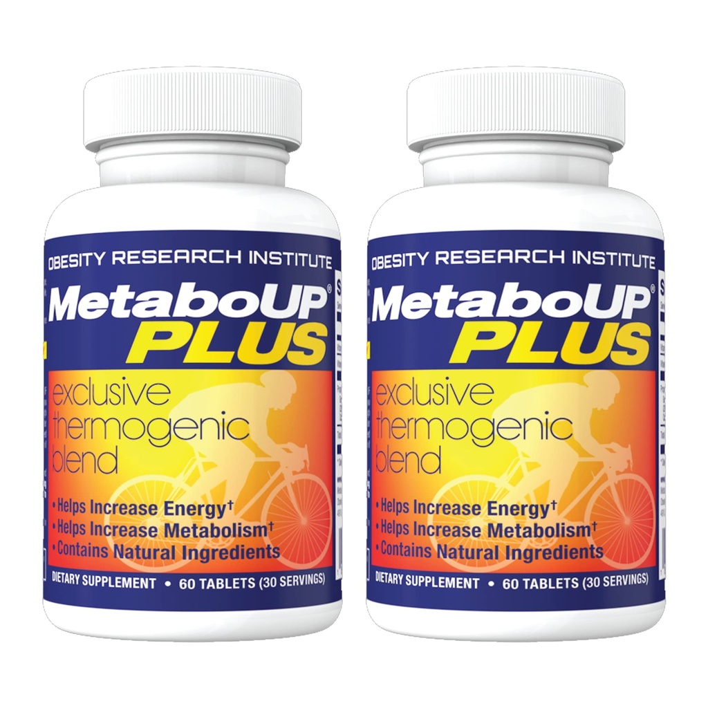 Lipozene MetaboUP Plus - 2 60 Ct Bottles - Thermogenic 체중 감량 - 에너지 부스터 알약