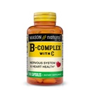 MASON NATURAL B-Complex 비타민 C – 신경 시스템 & 심장 건강 지원 – 100 캡슐