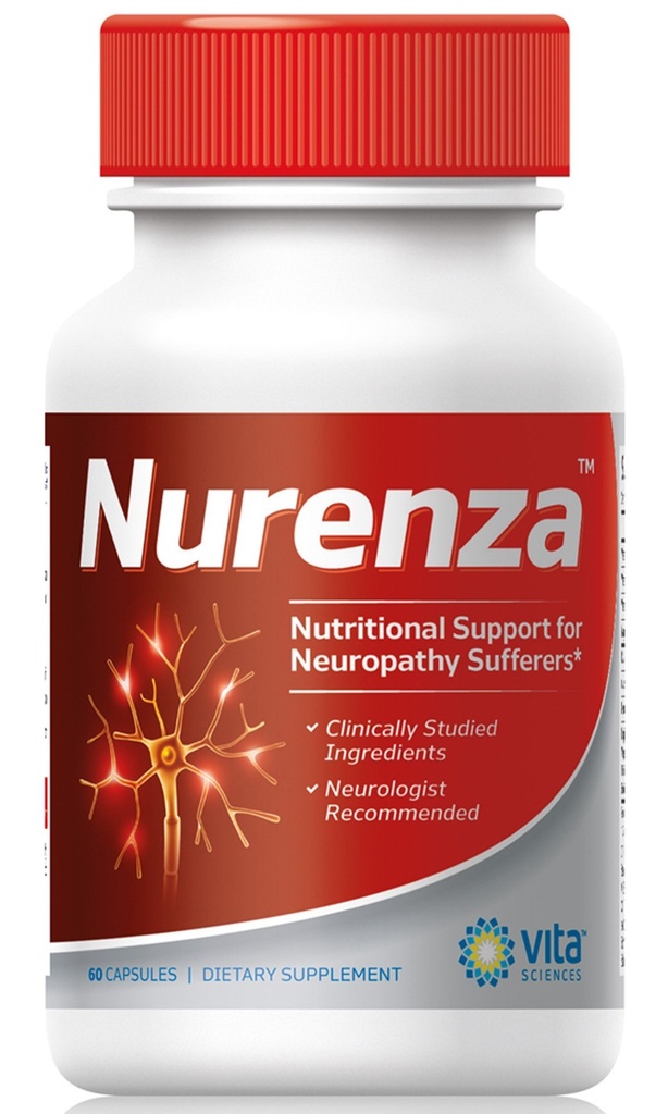 비타 과학 Nurenza Neuropathy 기복 보충 40x 힘 Nerve 건강, 빠른 수선 w/Vitamins, 산화 방지제 Revitalizing 발, 손, 다리 및 발가락을 위한 자연적인 R-ALA 모양. 60 Ct.