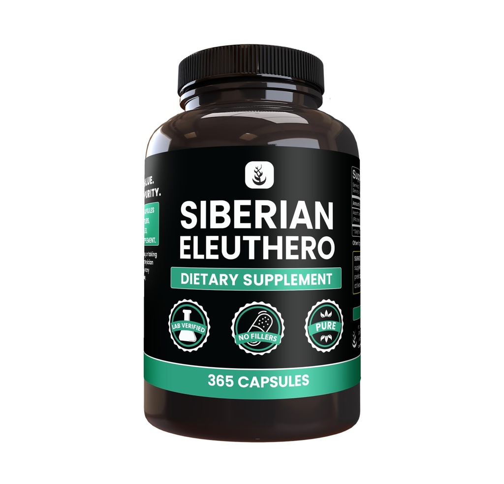 PURE ORIGINAL INGREDIENTS Siberian Eleuthero, 항상 순수, 첨가제 또는 필러 없음, 실험실 검증 (365 개)