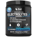 Zeal Naturals Electrolyte Powder Recovery 음료 (90 인분 | 블루 라즈베리) w 0 Sugar +BCAAs +B-Vitamins Electrolyte Supplement w Potassium 아연 및 마그네슘 - Keto Electrolytes