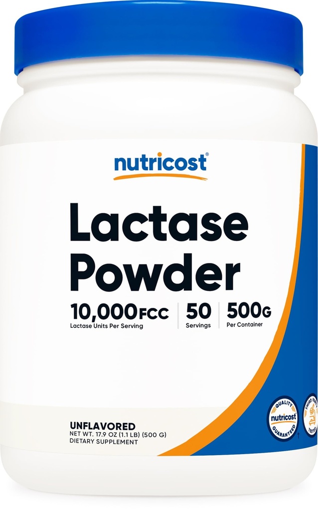 Nutricost Lactase 분말 500 그램 - 비 GMO, 글루텐 무료