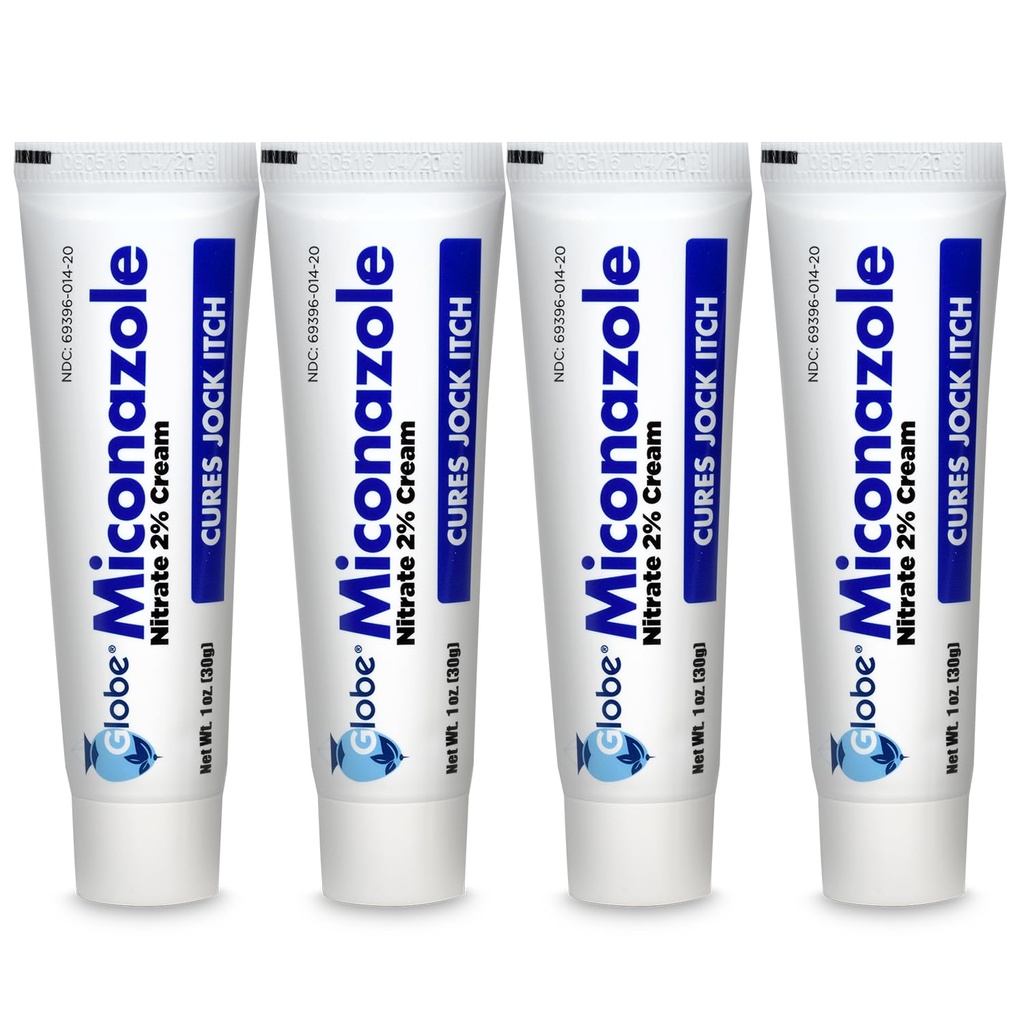 지구 (4 팩) Miconazole 질산염 2% 항진균성 크림은, 대부분의 Athletes 발, Jock Itch, Ringworm 및 좀더 치료합니다. 1개 OZ 관