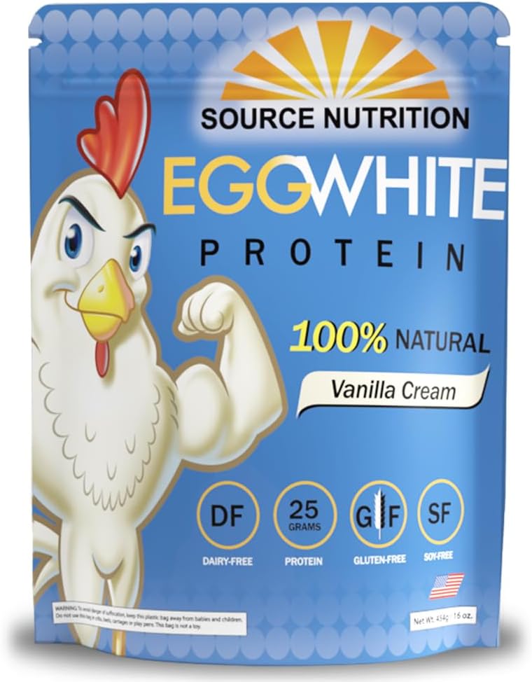 TradeKing 소스 영양에 의해 1 lb 계란 백색 단백질 분말 - 25 그램 단백질, Lean 근육, Dairy Free - 바닐라 크림
