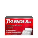 Tylenol 8 시간 Acetaminophen 650 mg 장시간 방출 모자, 빠른 행동 비스듬한 디자인, 근육, 합동, 뒤 & 관절염 Aches, Fever 흡진기, 100 조사를 위한 빠른 & 긴 최후 고통 기복