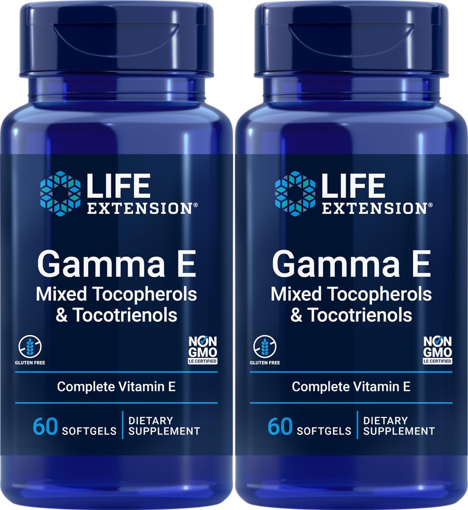 수명 연장 감마 E 혼합 Tocopherols & Tocotrienols 60 Softgels (2의 포장)