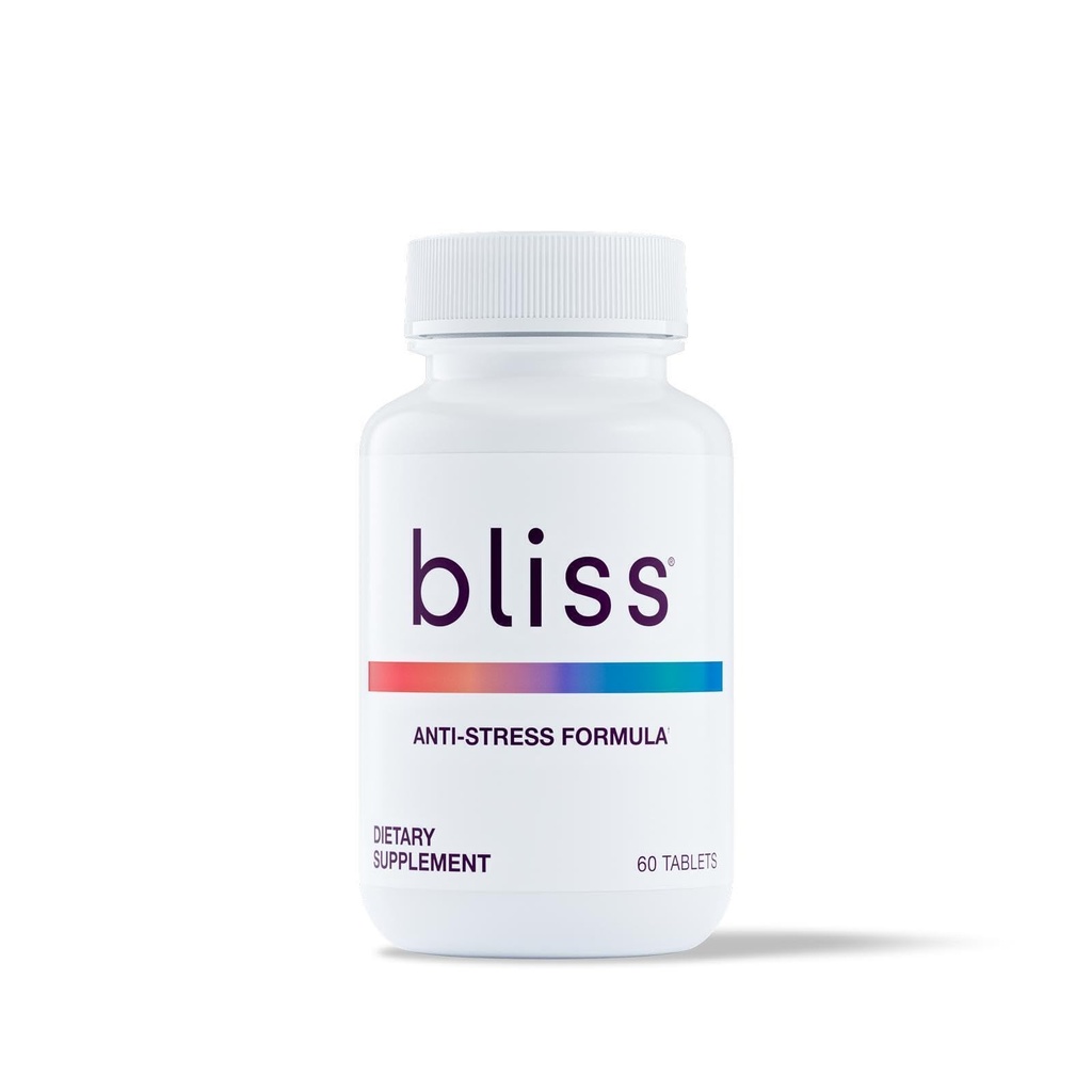 블리스 허브 스트레스 지원 – Ashwagandha, Rhodiola 및 L-Theanine과의 Adaptogenic 정제 – Calm, Mood Balance & Mental Clarity – Vegan & Gluten-Free – 60 정제를 촉진