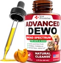 Natural Cat & Dog Intestinal Defense - Herbal Broad Spectrum Cleanser - Parasites & Toxins 제거 - Puppies & Kittens 용 액체 약물 보충 - 미국산