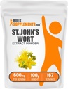 BulkSupplements.com St. John 's Wort Extract - St. Johns Wort Supplement, Mood를위한 초본 보충 - Vegan & 글루텐 무료, 서빙 당 600mg, 100g (3.5 oz) (팩 1)