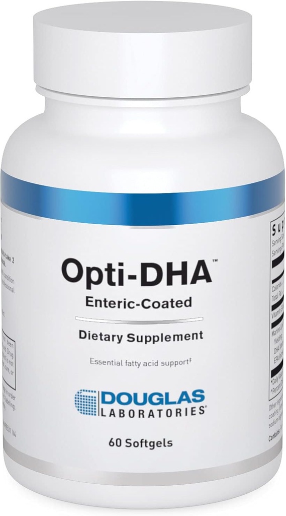 Douglas Laboratories Opti-DHA Enteric-Coated | 심혈관 건강에 필수적인 오메가-3 지방산 | 60 캡슐