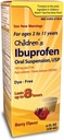 Taro 아이들의 Ibuprofen 구두 중단 5 mL 당 100 mg, 4 Fl Oz의 나이를 위한 고통 Reliever와 Fever 흡진기 2-11 년, 염료 자유로운, 베리 풍미