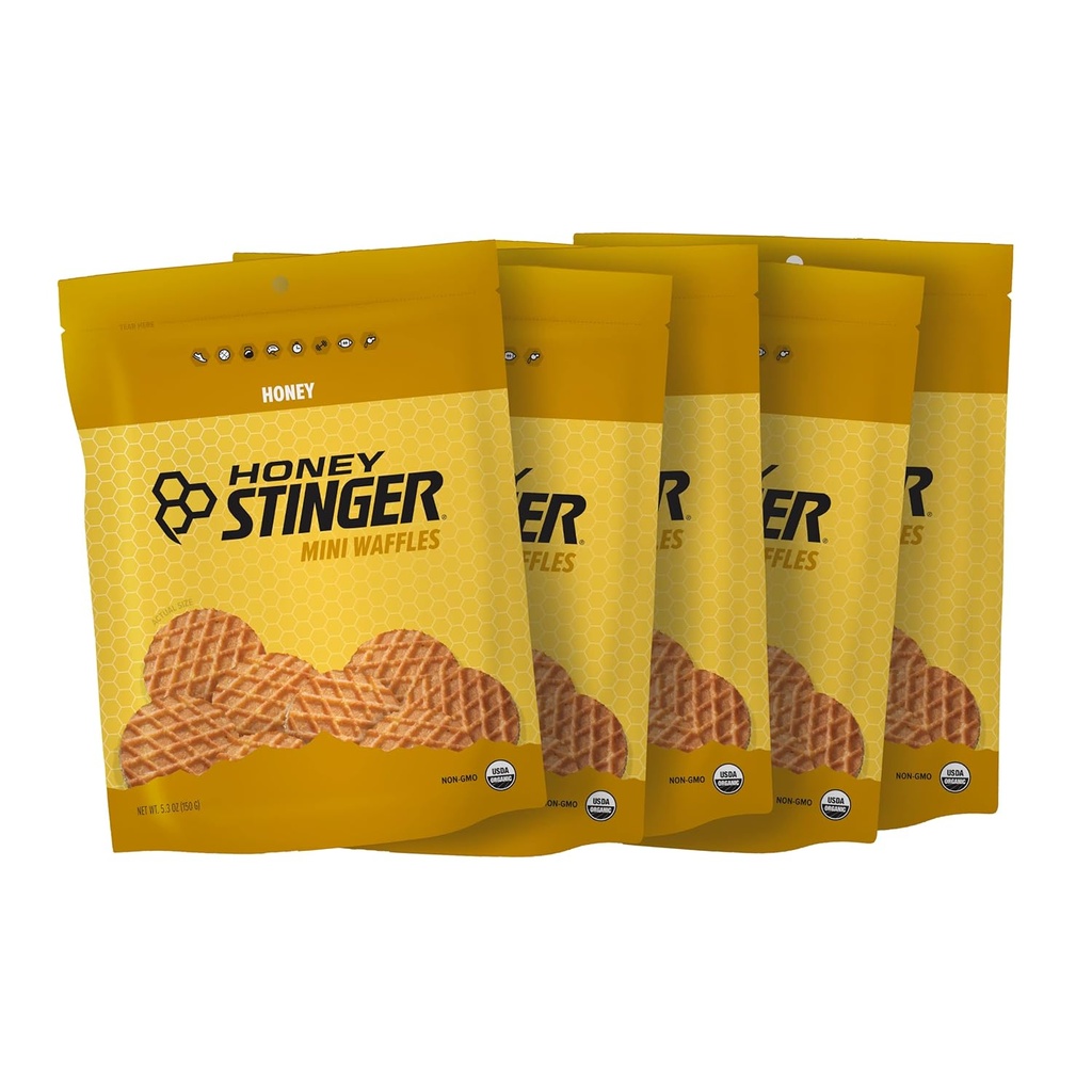 꿀 Stinger 유기 소형 꿀 와플, 운동, 내구시간 및 성과, 가정 & 체육관, 전 및 포스트 운동, 5 부대, 26.5 Ounce를 위한 에너지 Stroopwafel