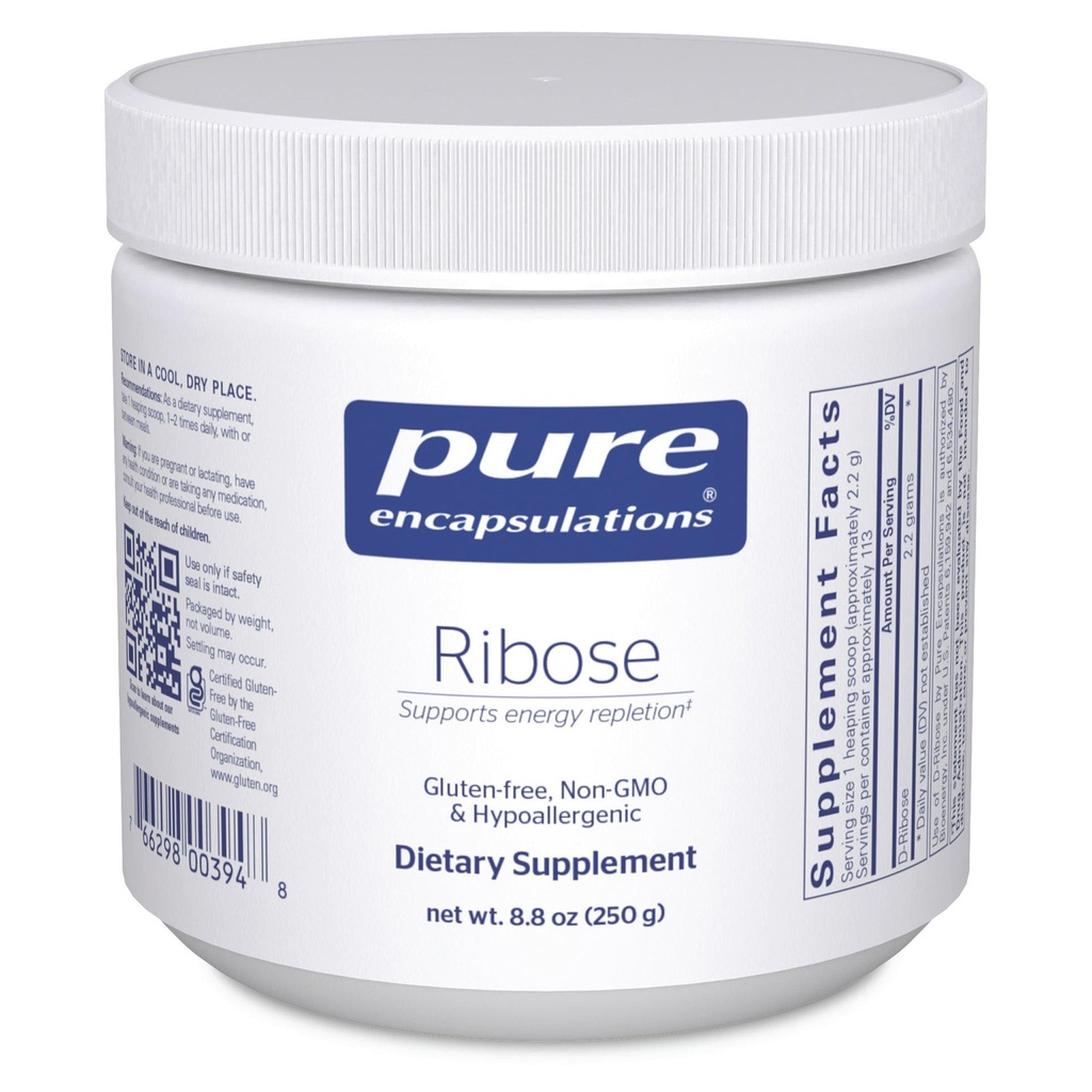 Pure Encapsulations Ribose | 강렬한 운동을 위한 급속한 에너지 보충을 가진 Hypoallergenic 보충교재 | 8.8 온스