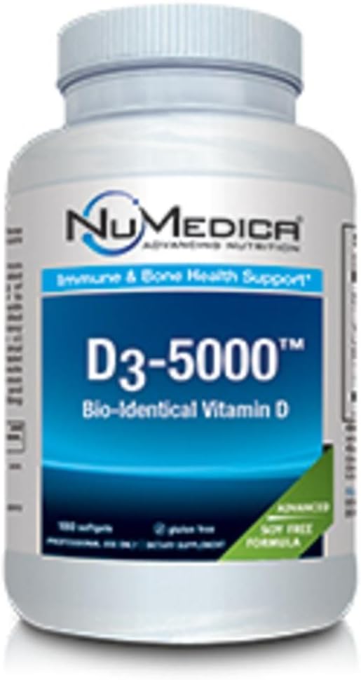 NuMedica - D3 5000 대형 - 비타민 D3-180 softgels