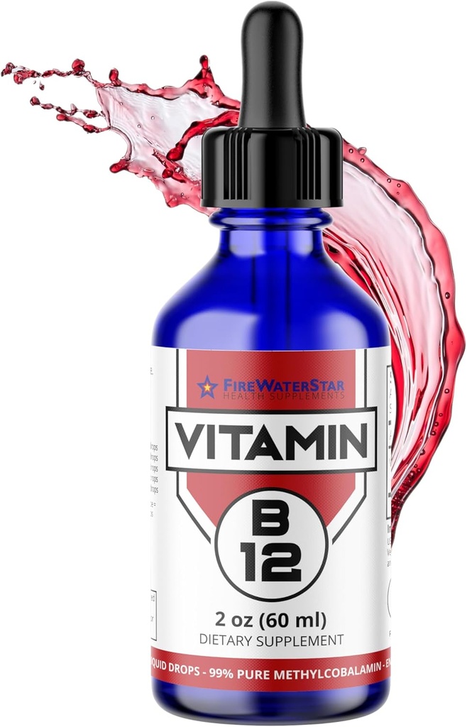 FWS 액체 B12 하락 비타민 B12 보충교재 5000 mcg 이하 언어 Methylcobalamin 유기 비 GMO Vegan 높은 흡수 메틸 B12 조정가능한 투약 지원 증가된 에너지 생산