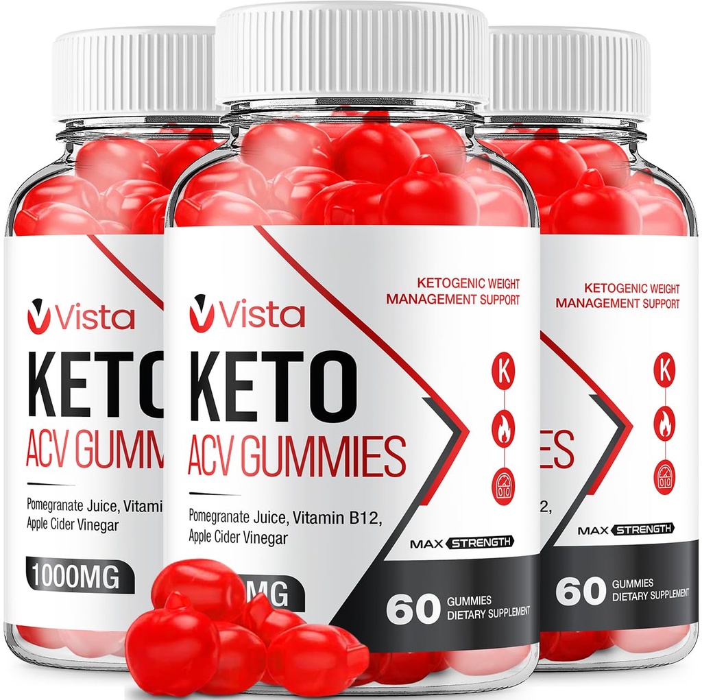 (3 팩) Vista Keto ACV Gummies - 고급 공식 Vista Keto Plus ACV Gummies Apple Cider Vinegar Vista ACV Dietary 보충 남성 여성 (180 Gummies)