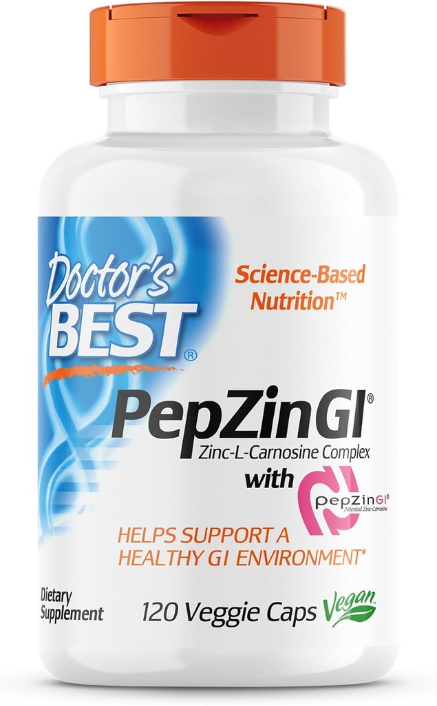 의사의 가장 좋은 소화 효소 비 GMO 90 Veggie 모자 & PepZin GI 아연 L Carnosine Complex 120 Veggie 모자