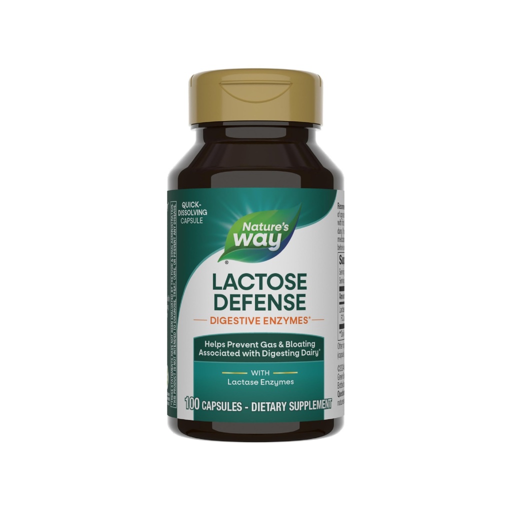 Nature's Way Lactose Defense, Digestive Enzymes*, Dairy*의 소화, 3-Capsule 서빙 당 690 mg lactase, 100 캡슐 (패키지 May Vary)