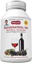 ANDREW LESSMAN Resveratrol-100mg - 30 캡슐 - 레드 와인의 Beneficial, Naturally Occurring Anti-oxidant, 알코올없이. 첨가제 무료