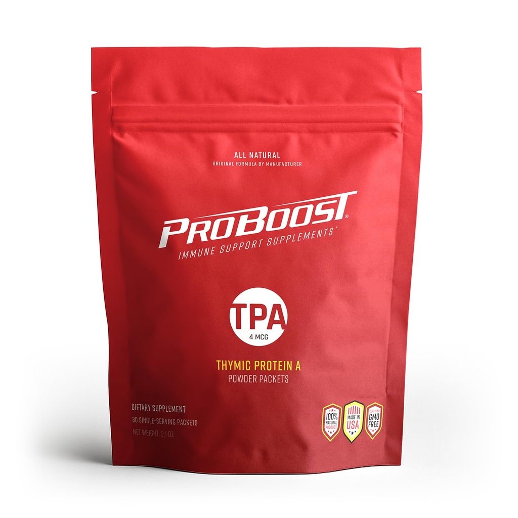 Thymic Protein A Powder Packets (4 McG TPA) - 면역 체계 지원 보충교재 - 모든 자연적인, 비 GMO 공식 - 30 패킷