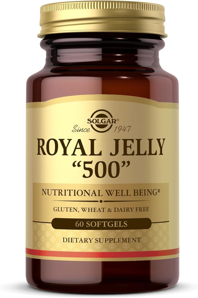 솔가 로얄 젤리 "500" - 60 Softgels - 글루텐 무료, 낙농 무료 - 60 서빙