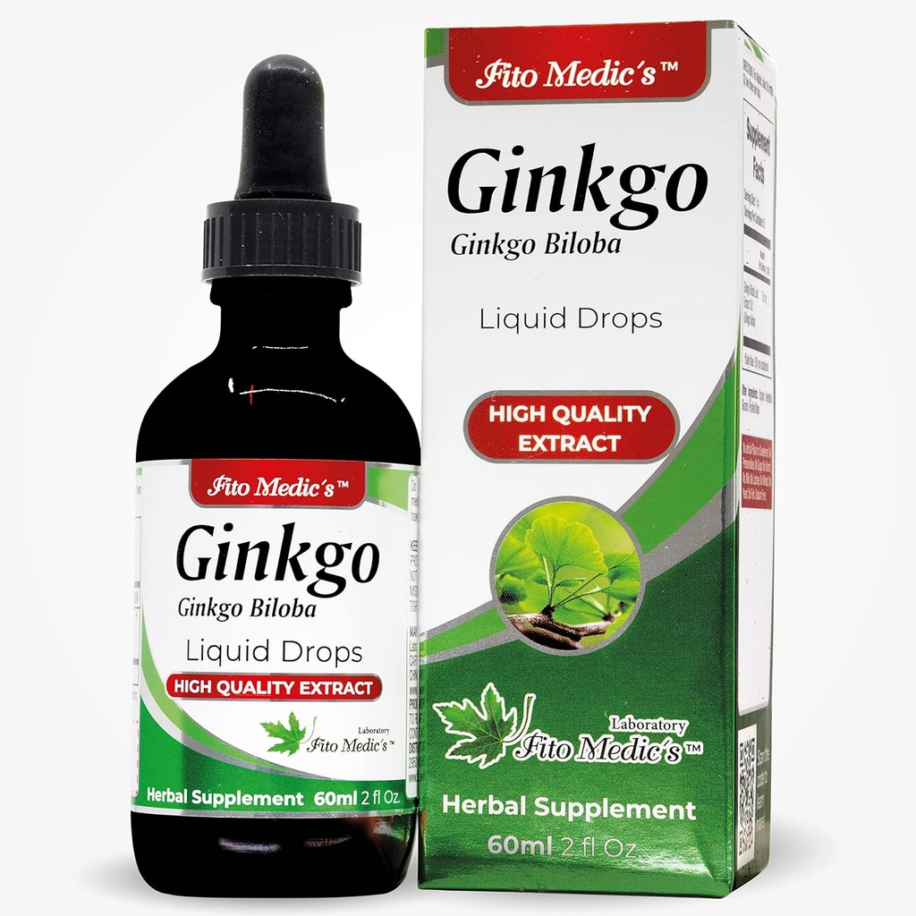 FITO MEDIC의 실험실 - Ginkgo biloba, 메모리 및 농도, 순수 -Ginkgo biloba 추출물 -Ultra 높은 흡수, 알코올 무료.