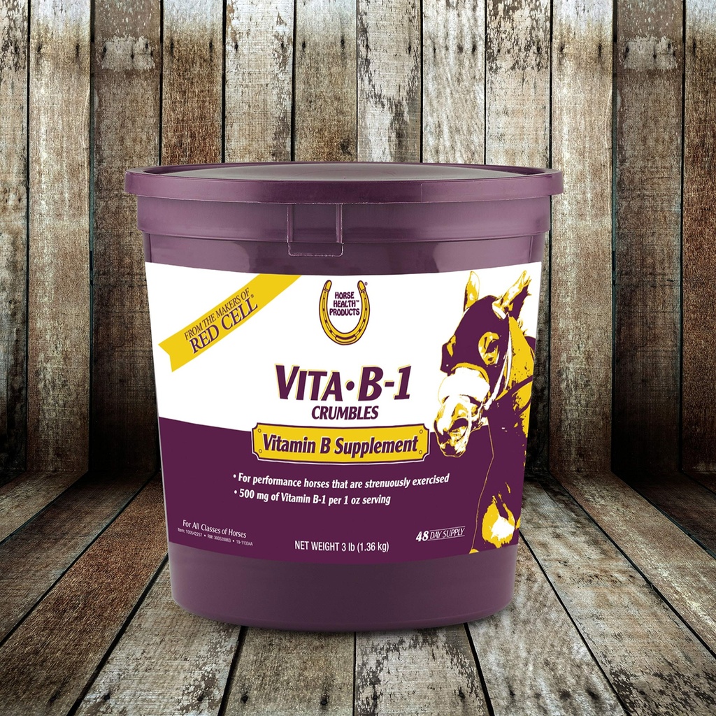 Farnam 말 건강 Vita B-1 Crumbles는 말, 성과, 3 파운드, 48 일 공급을 위한 최선 근육 활동 및 물질 대사를 지원합니다