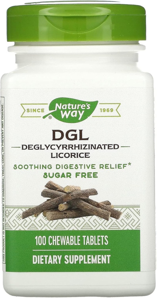자연의 방법, DGL (내외 Fructose), 100 Chewable 정제