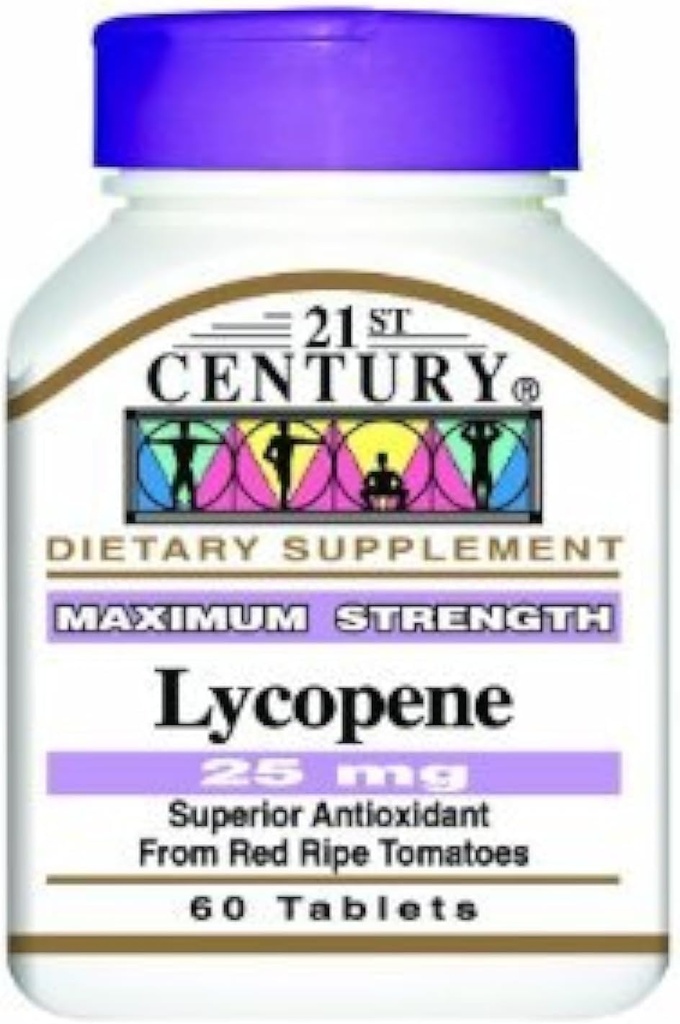 LYCOPENE, 최대 강도, 25 mg, TRIPLE VALUE PACK (3X 60 TABLETS) 21 세기 건강 관리