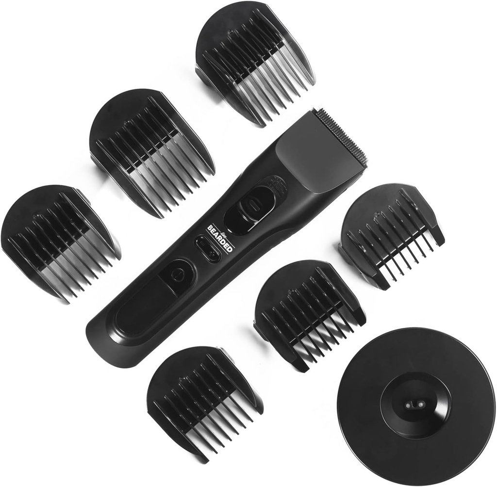 라이브 Bearded MT-1 Beard Trimmer - 240-Minute Run-Time, 세라믹 블레이드, Whisper Quiet 및 28 남성용 조합 절단 길이 충전