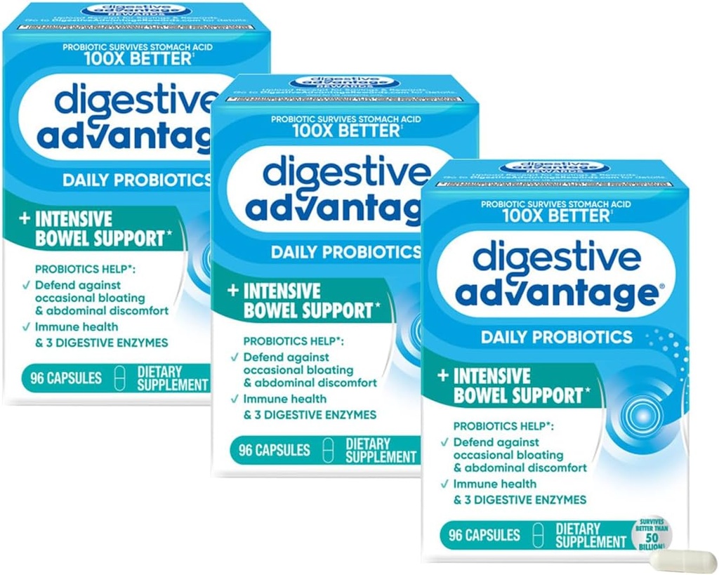 Digestive 이점 집중적인 Bowel 지원, 96의 캡슐 (포장 3)