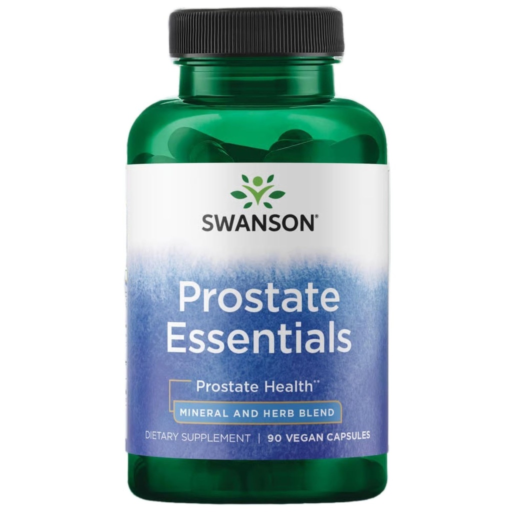 Swanson Prostate Essentials - 무기물 및 초본 보충 촉진 전립선 건강 지원 - 아연 및 사우 Palmetto 포뮬라 Urinary Tract Flow 및 Bladder Control - (90 Veggie 캡슐) 1 팩