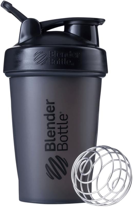 BlenderBottle Classic Shaker Bottle Perfect for Protein Shakes and Pre Workout, 20-Ounce, 블랙