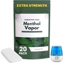 추가 강도 [20 팩] Menthol Eucalyptus Humidor 패드 - 모든 Vks, 크레인, 기타 모델에 대한 보편적 인 증기 패드 - Vapopads 교체 - 천연 방수 기화기 패드 - 냉/Flu 증상