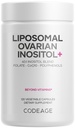 Codeage Liposomal Ovarian Inositol+ 보충교재 - Myo-Inositol & D-Chiro-Inositol 40:1 혼합, Folate 5-MTHF, CoQ10, Pomegranate & 야생 블루 베리, Liposomal 납품, 비 GMO, 글루텐 자유로운 - 120의 캡슐